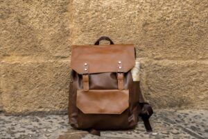 front view backpack ground