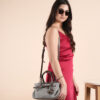 evara top handle bag grey evara top handle bag grey